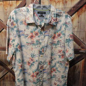 VTG Tommy Hilfiger Custom fit Aloha Theme Button Up~EUC~Colorful
